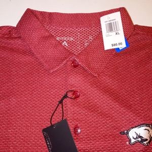 Men's Antigua Arkansas Razorback Clutch Polo. Unique and hard to find.